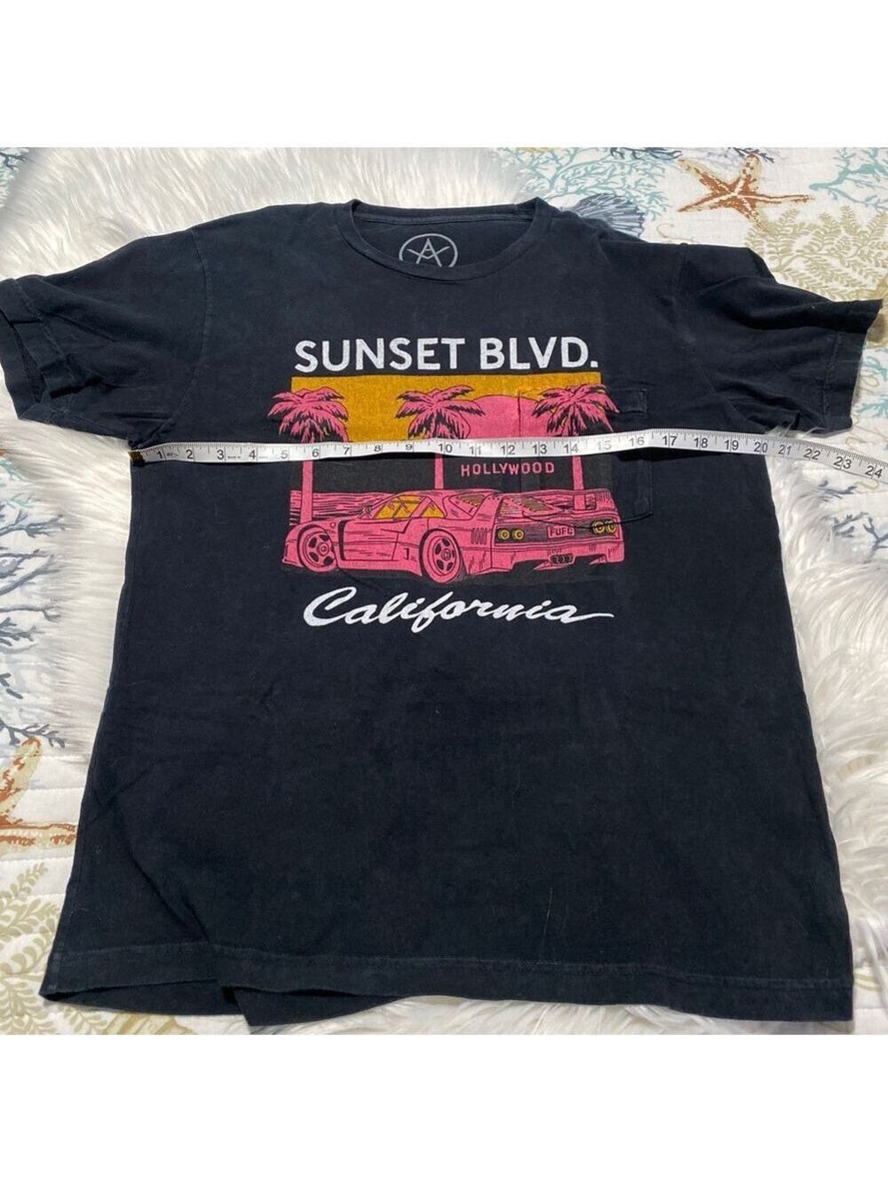 Local Authority men’s Black Pink Sunset Blvd. Short Sleeve Tee S - Picture 1 of 6